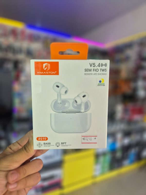 H’maston RS-19 Sem Fio Fone De Ouvido Sem Fio Stereo Fio Bluetooth 5.4 In-ear Com Microfone